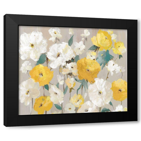 Yellow Bouquet  Black Modern Wood Framed Art Print with Double Matting by K, Ella