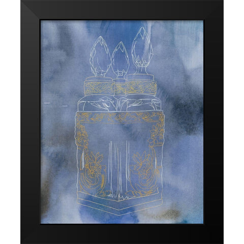 Antique Perfume Bottle II  Black Modern Wood Framed Art Print by Sparler, Erin