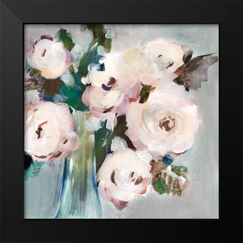 Pale Pink Bouquet I Black Modern Wood Framed Art Print by LeraÂ 