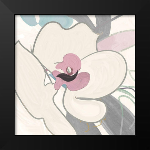 Tender Orchid II  Black Modern Wood Framed Art Print by Evelia