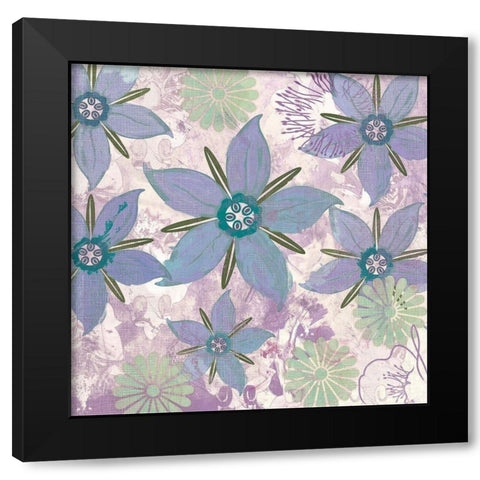 Borage Sprites of SagradaÂ  Black Modern Wood Framed Art Print with Double Matting by Evelia
