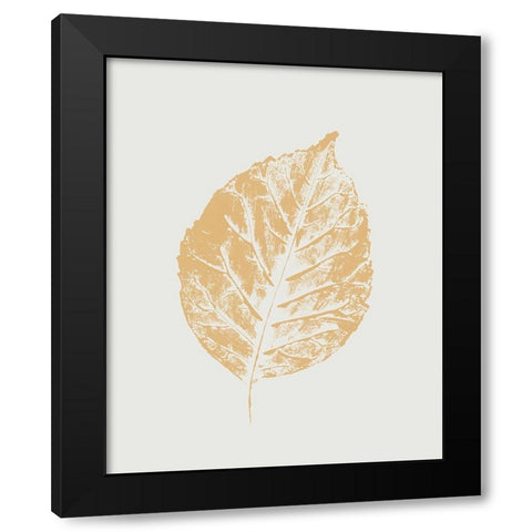 Colour Leaf Print I  Black Modern Wood Framed Art Print with Double Matting by Leonard, Sarah