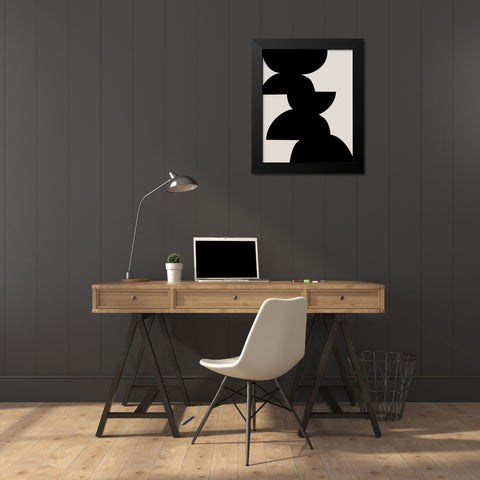 Balance Together Black Modern Wood Framed Art Print by Leonard, Sarah
