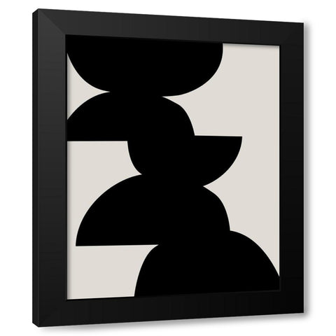 Balance Together Black Modern Wood Framed Art Print by Leonard, Sarah
