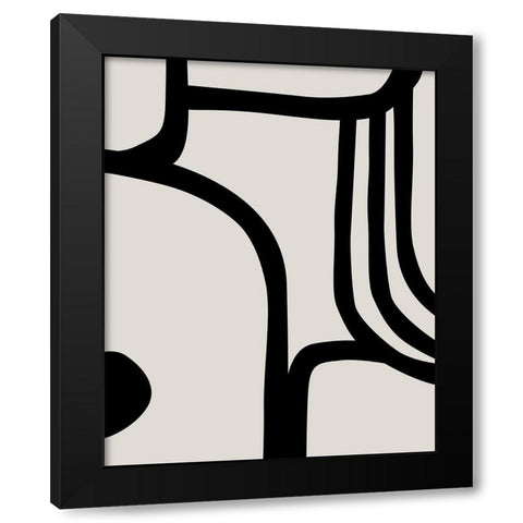 Detour II Black Modern Wood Framed Art Print with Double Matting by Leonard, Sarah