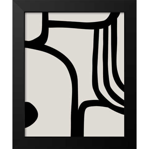 Detour II Black Modern Wood Framed Art Print by Leonard, Sarah