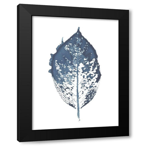 Beginning in Blue VII Black Modern Wood Framed Art Print with Double Matting by Evans, Amy