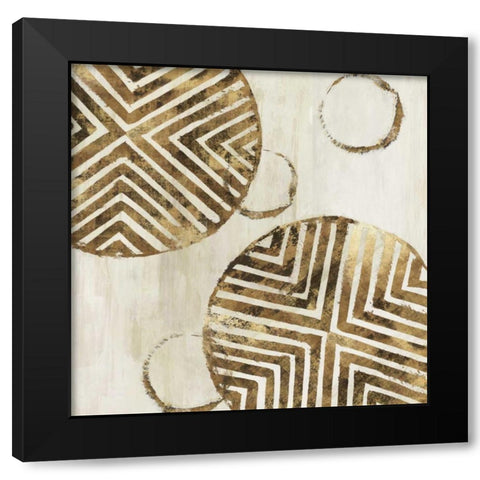 African Compostion Black Modern Wood Framed Art Print by Watts, Eva