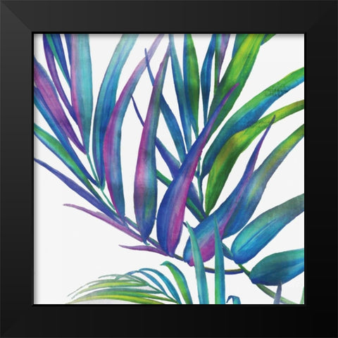 Colorful Leaves I Black Modern Wood Framed Art Print by Watts, Eva