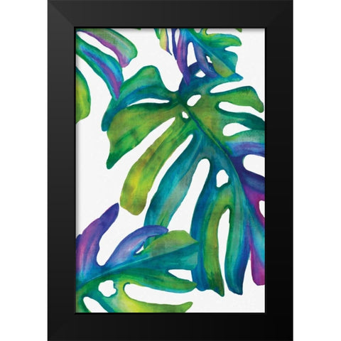 Colorful Leaves IV Black Modern Wood Framed Art Print by Watts, Eva