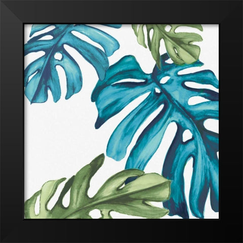 Palm Leaves I Black Modern Wood Framed Art Print by Watts, Eva