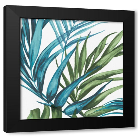 Palm Leaves II Black Modern Wood Framed Art Print by Watts, Eva