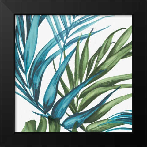 Palm Leaves II Black Modern Wood Framed Art Print by Watts, Eva