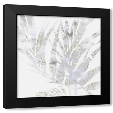 Faded Leaves I Black Modern Wood Framed Art Print with Double Matting by Watts, Eva
