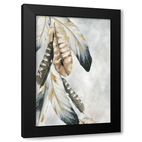 Golden Bunch Black Modern Wood Framed Art Print by Watts, Eva