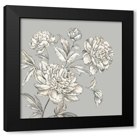 Botanical I Black Modern Wood Framed Art Print with Double Matting by Watts, Eva