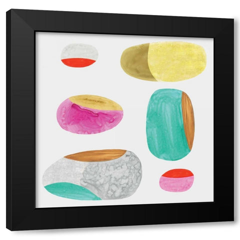 Color Combo III Black Modern Wood Framed Art Print by Watts, Eva