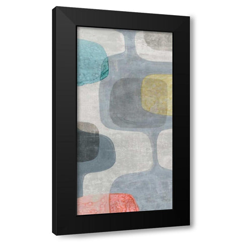 Mid Century Neutral II Black Modern Wood Framed Art Print by Watts, Eva