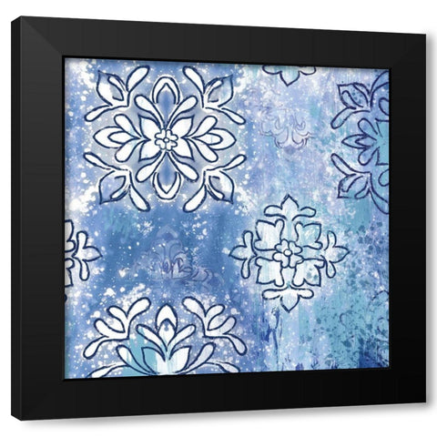Blue Ex III Black Modern Wood Framed Art Print by Watts, Eva