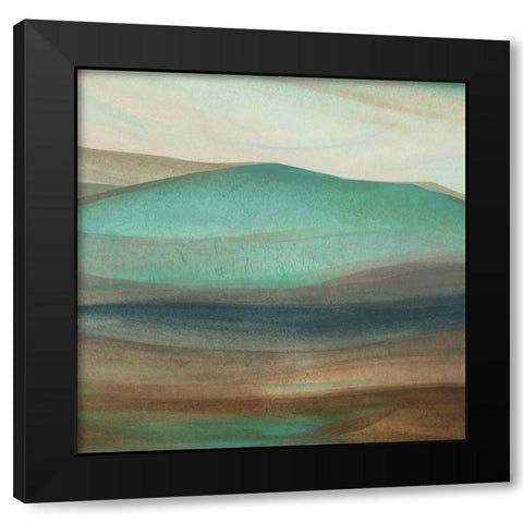 Mountainscape I Black Modern Wood Framed Art Print by Watts, Eva