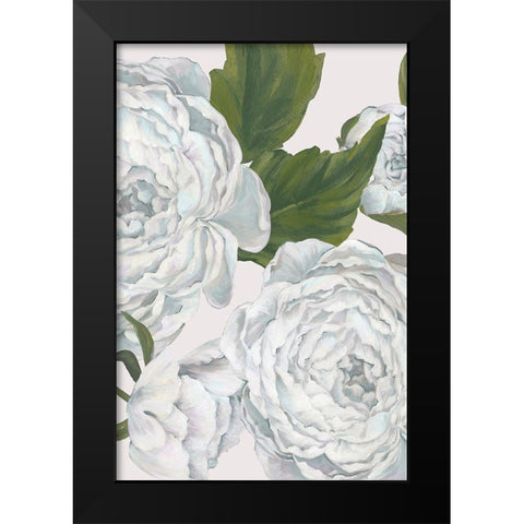 Grey Peony I  Black Modern Wood Framed Art Print by Watts, Eva