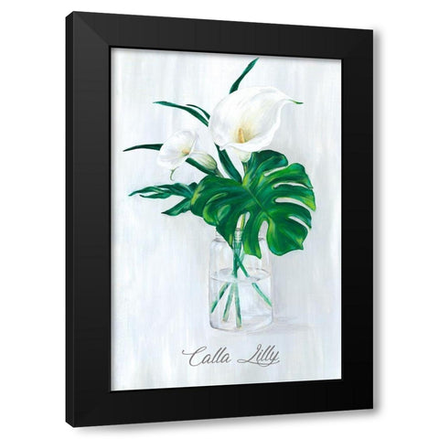 Leafy Botanical  Black Modern Wood Framed Art Print with Double Matting by Watts, Eva