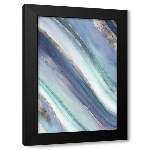 Tempo I Black Modern Wood Framed Art Print by Watts, Eva