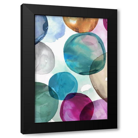 Multitude II Black Modern Wood Framed Art Print with Double Matting by Watts, Eva