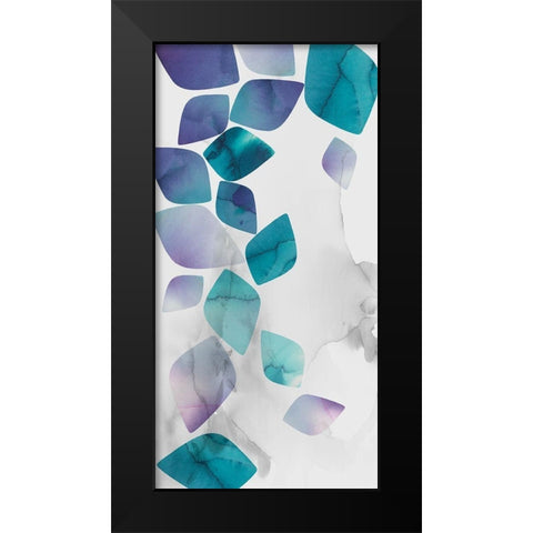 Falling Down I Black Modern Wood Framed Art Print by Watts, Eva