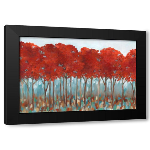 Red Rover Black Modern Wood Framed Art Print by Watts, Eva