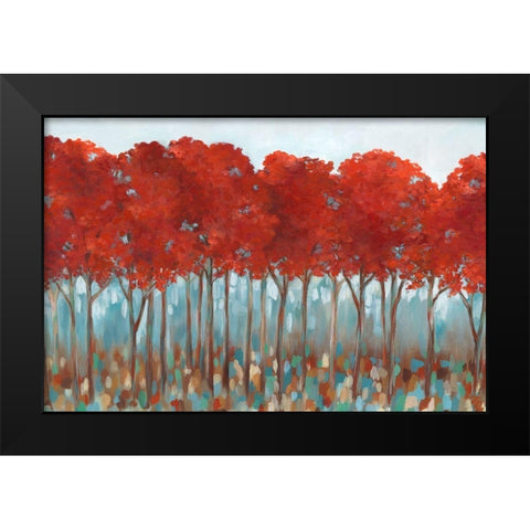 Red Rover Black Modern Wood Framed Art Print by Watts, Eva