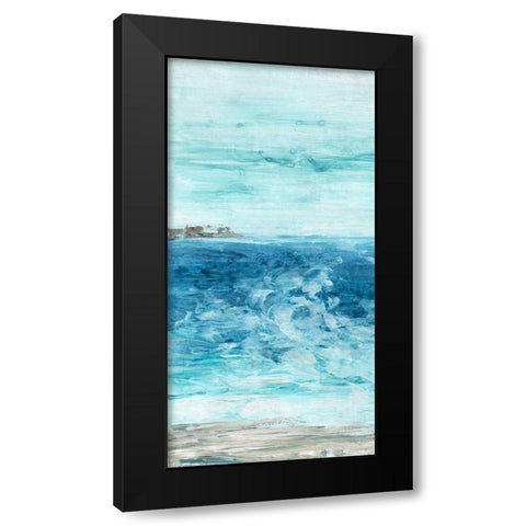 Crashing Waves II Black Modern Wood Framed Art Print by Watts, Eva