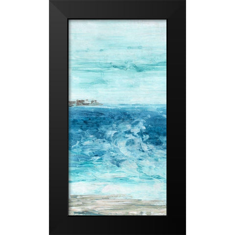 Crashing Waves II Black Modern Wood Framed Art Print by Watts, Eva