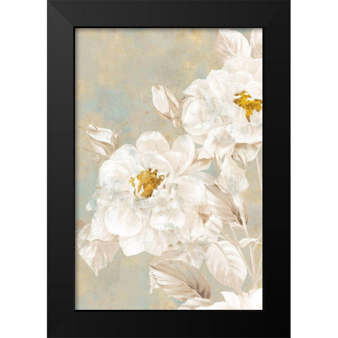 White Rose II  Black Modern Wood Framed Art Print by Watts, Eva