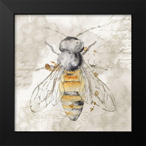 Queen Bee II  Black Modern Wood Framed Art Print by Watts, Eva