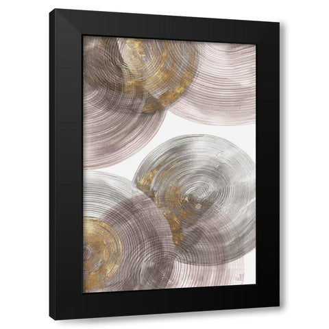 Spiral Rings I  Black Modern Wood Framed Art Print by Watts, Eva