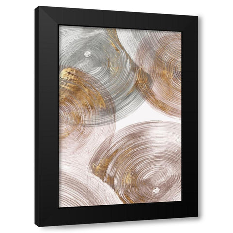 Spiral Rings II  Black Modern Wood Framed Art Print by Watts, Eva