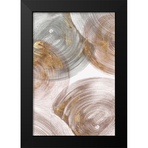 Spiral Rings II  Black Modern Wood Framed Art Print by Watts, Eva