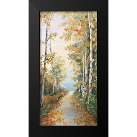 Path in the Forest  Black Modern Wood Framed Art Print by Watts, Eva