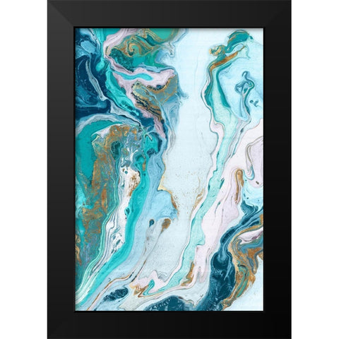 Marble Petroleum II  Black Modern Wood Framed Art Print by Watts, Eva
