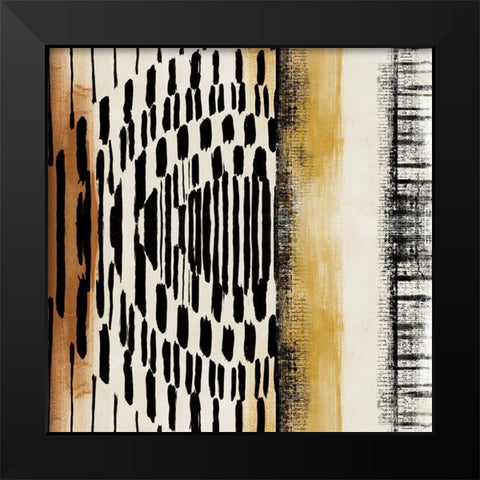 No Borders I Black Modern Wood Framed Art Print by Watts, Eva