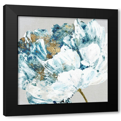 Rhinestone Flower II Black Modern Wood Framed Art Print by Watts, Eva