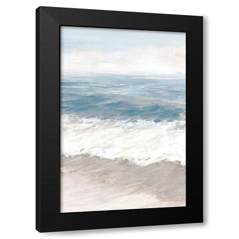 Warm Waves Black Modern Wood Framed Art Print by Watts, Eva