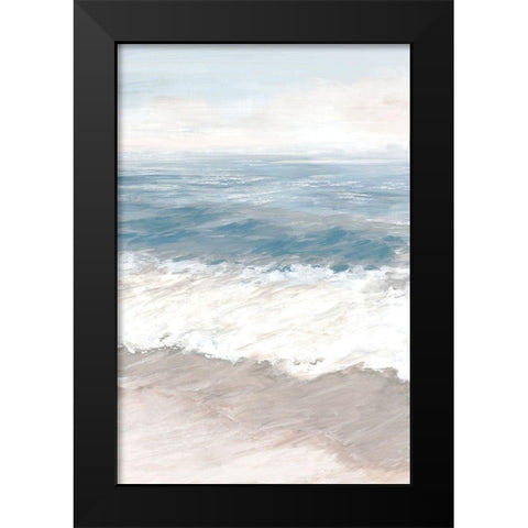 Warm Waves Black Modern Wood Framed Art Print by Watts, Eva