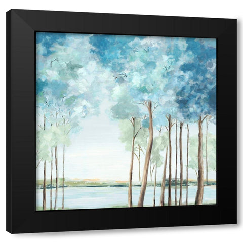 Step into Dream Black Modern Wood Framed Art Print by Watts, Eva