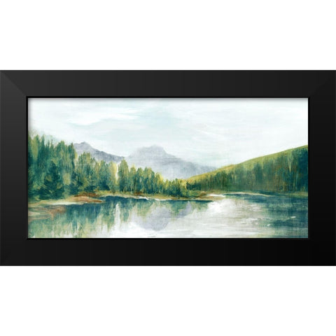 Spring Mountain View Black Modern Wood Framed Art Print by Watts, Eva