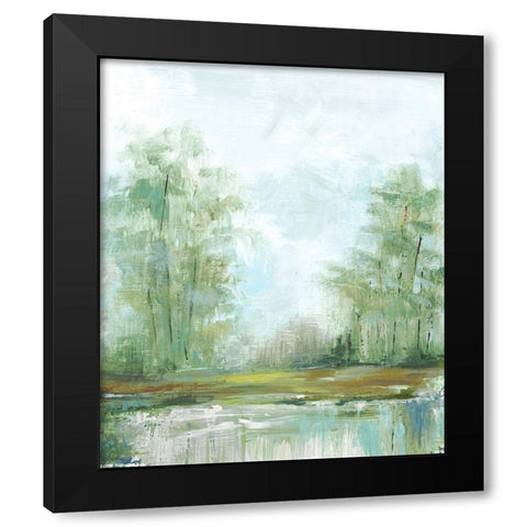 Jade Forest I Black Modern Wood Framed Art Print with Double Matting by Watts, Eva