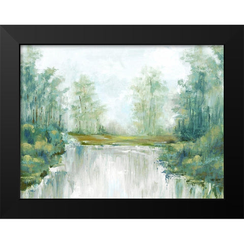 Jade Forest III Black Modern Wood Framed Art Print by Watts, Eva