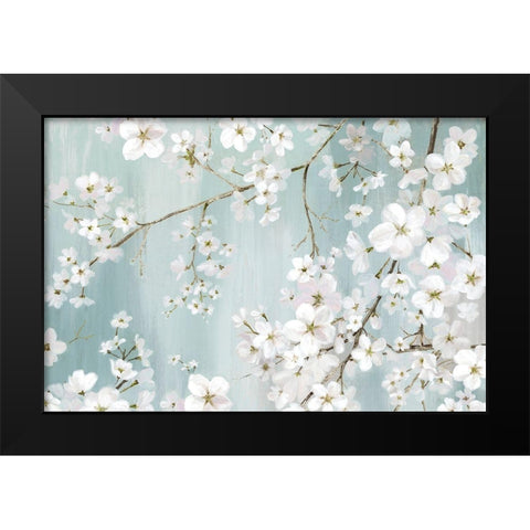 Flower Snow Black Modern Wood Framed Art Print by Watts, Eva