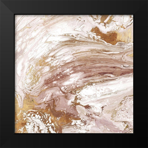 Rose Marble II Black Modern Wood Framed Art Print by Watts, Eva